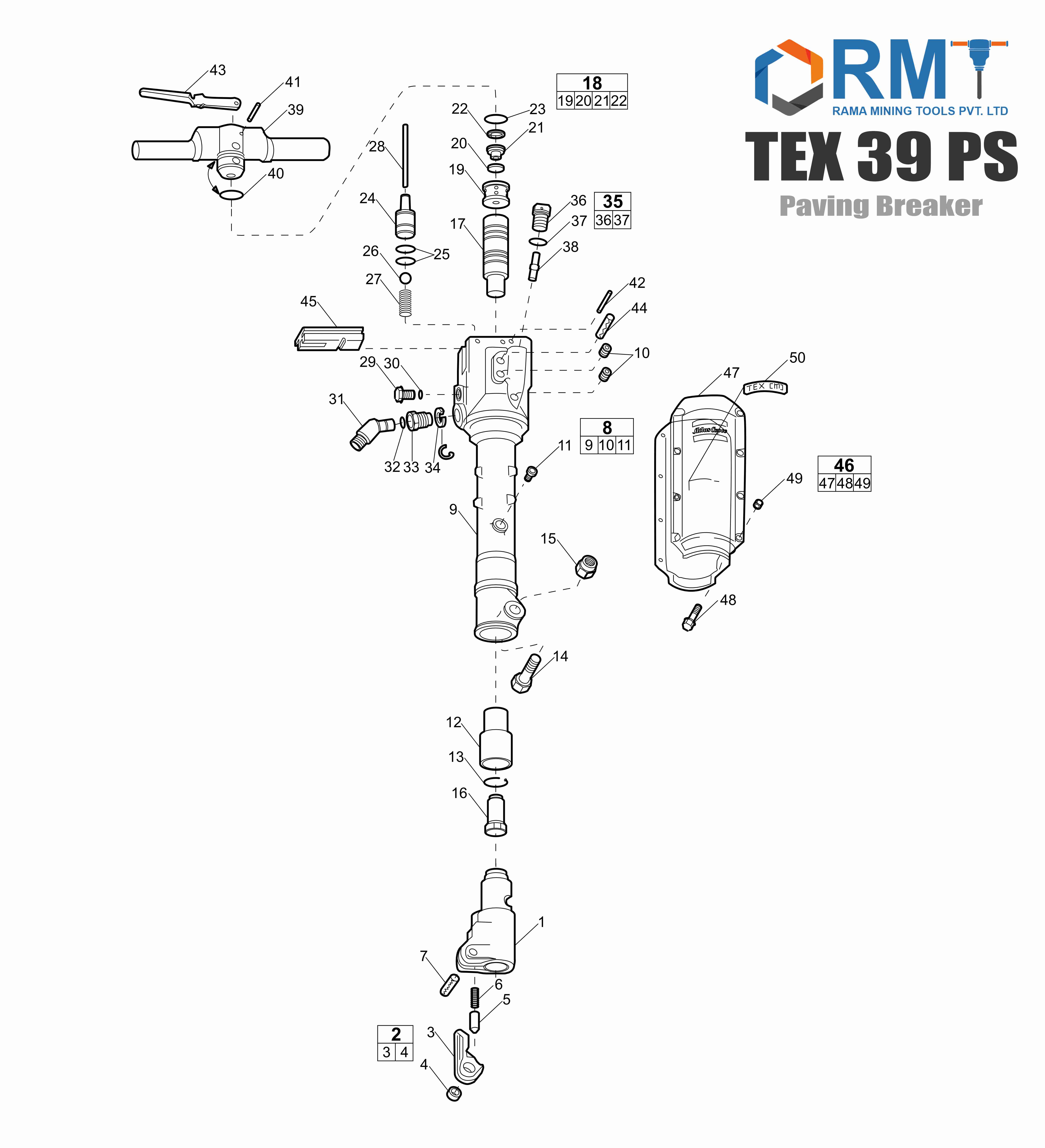 TEX 39 PS - Pneumatic Breaker